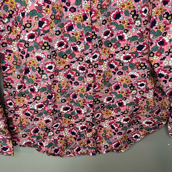 Boden Relaxed Cotton Shirt Pink Ditsy Floral - Picture 9 of 11